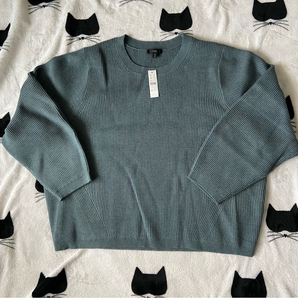 NWT J. Crew Ribbed Stretch Crewneck Sweater Size 2X